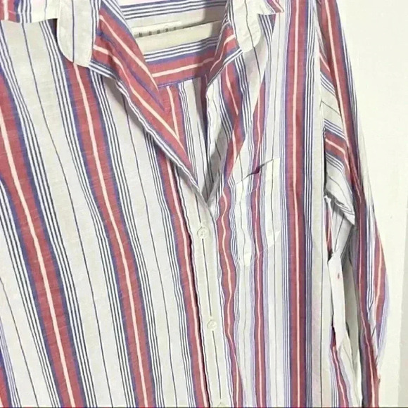 NWT Anthropologie Grayson The Hero Button Up Blouse in Jasmine Stripe Pattern - Picture 4 of 7
